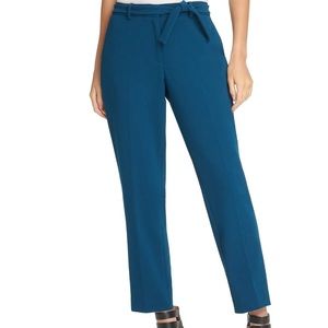 DKNY Women's Petite Tie-Belted Dress Pants Blue Size 6P EASTER